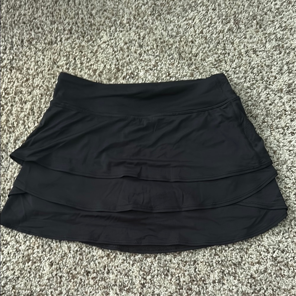 Athleta Black Skater Mini Skirt Tiered Casual